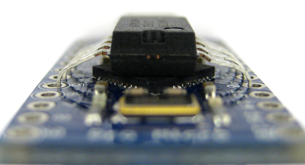 arduino board with eeprom side view